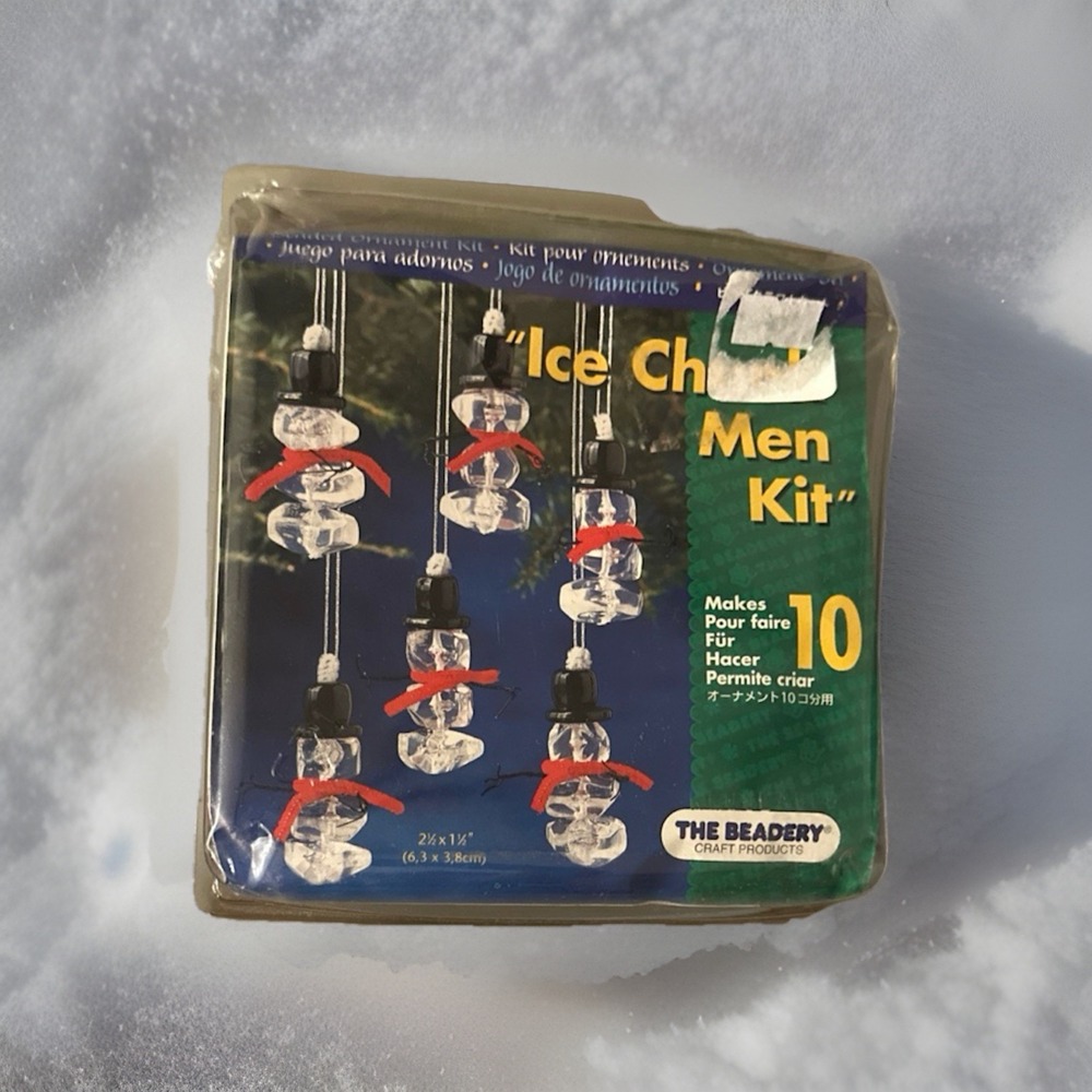 The Beadery‎ ICE CHUNK MEN Snowmen Makes 10 Bead Beaded Christmas Ornament KIT